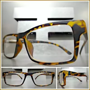 Men's CONTEMPORARY READING Eye Glasses Readers Matte Tortoise Frame Flex Hinge - Picture 1 of 7