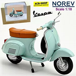 Vespa 50 N Piaggio Motor Scooter 1963-71 Light Blue Acqua Marina 1:18 Norev - Picture 1 of 5