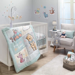 Disney Baby Winnie the Pooh Hugs 3-Piece Nursery Crib Bedding Set - Picture 1 of 12