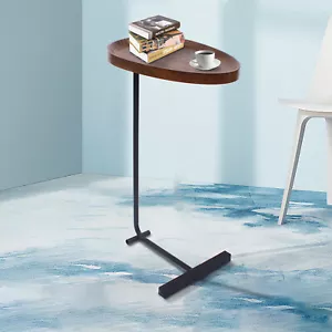 Small Side Table Narrow C Shaped End Table for Sofa Couch and Bed Bedroom - Picture 1 of 24