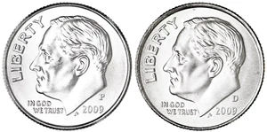 2009 P and D Roosevelt Dime Uncirculated 2 Coin Set - Picture 1 of 1