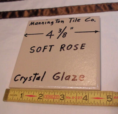 1 pc. Lite Rosa-Rosa: Azulejo de cerámica de 4-3/8" de Mannington, esmaltado mate/cristal Foto 1 de 4