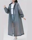 Women's Gray Thickened Windproof All In One Full-Body Protection Rain Coat New