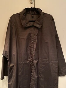 Babette SF Women's M/L Brown Lightweight Rain Coat Hooded X-long Tall - Picture 1 of 6