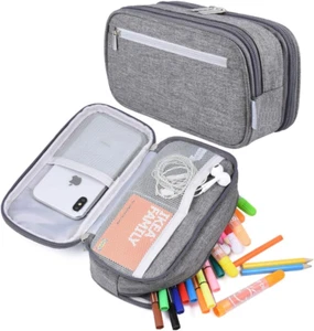 Large Capacity Pencil Case Big Pencil Bag Pouch High Storage Pen Pencil Holder M - Picture 1 of 7