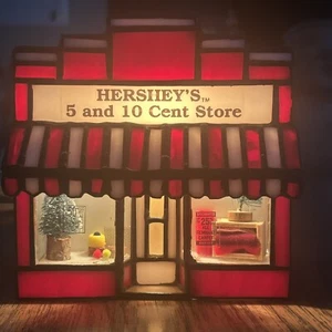 Hershey's Chocolate Town EE. UU. 5 y 10 centavos tienda vitral edificio iluminado LMTD - Imagen 1 de 13