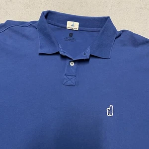 Johnnie-O Poloshirt Herren XL Blau Langarm Stretch Hangin Out Logo Golf Preppy - Bild 1 von 7