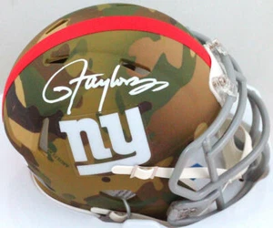 Lawrence Taylor Autographed NY Giants Camo Mini Helmet- Beckett W *White - Picture 1 of 7