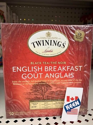 Чай для английского завтрака Twinings, упаковка из 50 чайных пакетиков, срок годности: 2027MA18 - Изображение 1 из 4