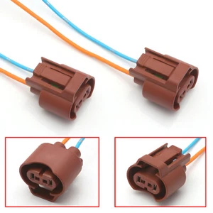 Wire Pigtail Female U 9006 HB4 Two Harness Head Light Low Beam Plug Socket Bulbs - Bild 1 von 8