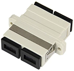 Duplex Multimode SC Gegenhülse, Polymergehäuse, Farbe schwarz, Packung mit 10 Stück - Bild 1 von 1