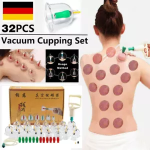 Schröpfen Set mit 32 Schröpfgläser aus Kunststoff Schröpfen Set Vakuum Massage - Bild 1 von 12
