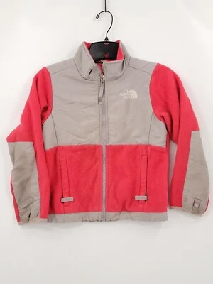 North Face Kids Jacket Unisex Color Red/Gray Logos Long Sleeve Zip  Semi Fleece - Image 1 of 4