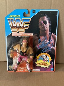 WWF Bret Hitman Hart Hasbro Purple Heart French Card 1992 AUTOGRAPH NIP MOC