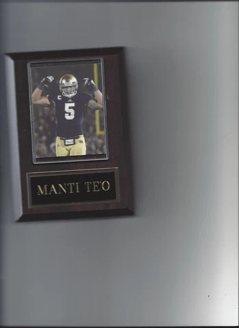 MANTI TE'O PLAQUE NOTRE DAME FOOTBALL NCAA FIGHTING IRISH Cover
