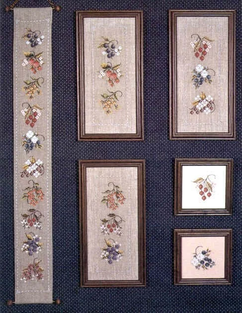 Lavender & Lace Cross Stitch Chart GARDEN BERRIES - TG28 - Image 1 of 1
