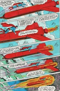 SUPERMAN 385 HAND COLORED COMIC PRODUCTION ART ANTHONY TOLLIN CURT SWAN PG 15 - Picture 1 of 3