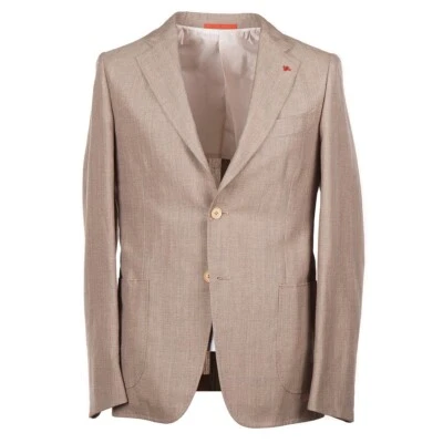 Isaia Napoli Slim-Fit Tan Woven Wool-Silk-Linen Suit 38R (Eu 48) NWT - Image 1 of 4