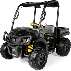 John Deere 12V Electric XUV Kids/Childrens Ride On Gator w/Roof Midnight Black - Picture 1 of 5