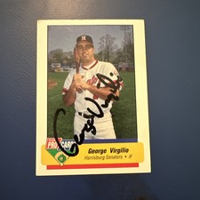 1993 ProCards George Virgilio #2101 Autographed Card Harrisburg Senators signed
