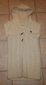 Abercrombie Girls XL Hooded Knit Long Sleeveless Sweater - Picture 1 of 2