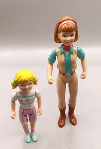 Vintage Playskool Doll Dollhouse Family Figurine Lot of 2 Cowgirl Mom Sister - Picture 1 of 8