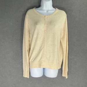 Banana Republic Strickjacke Gr. L creme Rundhals Kaschmirmischung Strickpullover - Bild 1 von 8