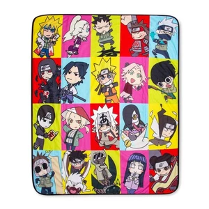 Naruto: Shippuden Character Collage Fleece Throw Blanket with Sherpa Backing ... - Picture 1 of 8