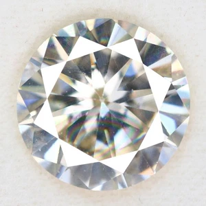 3.93 Ct IF  [2Pcs Pair]  Brilliant Round Cut 8.5 MM Greenish White Moissanite - Picture 1 of 5