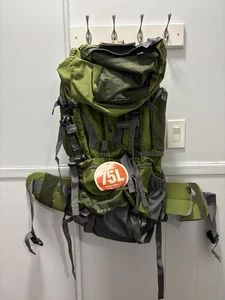 High Sierra Appalachian 75L Internal Frame Hiking Backpack Green Hydration Port - Picture 1 of 15