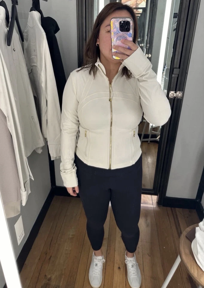 Chaqueta para mujer Lululemon Define Nulu marfil claro/dorado, talla 10 Foto 1 de 2