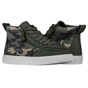 Billy Footwear Kids High Top Canvas Shoes – FlipTop Zip, Easy On/Off - Picture 1 of 34