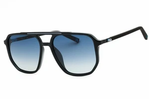 FILA SFI312 7F6P Sunglasses Transparent Gray Frame Blue Grey Gradient Lens 57mm - Picture 1 of 4