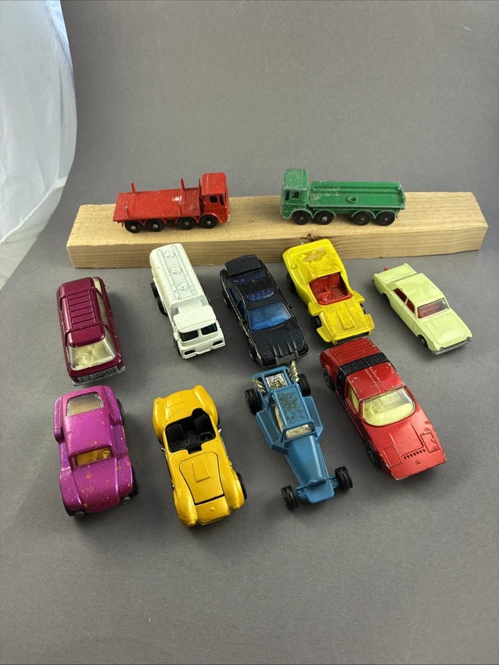 Vintage Matchbox Lot Of 11 Cars-  Guy Tanker Exxon In Great Britain & More - Image 1 of 4