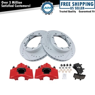 Kit de pastillas de freno delanteras de cerámica y rotor para Chevrolet K2500 Suburban GMC 1995-1997 Foto 1 de 4