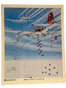 Word War II B-17 Fortezza Volante Bombardieri Stampa Firmata Alfred "Chief" Johnson - Foto 1 di 1