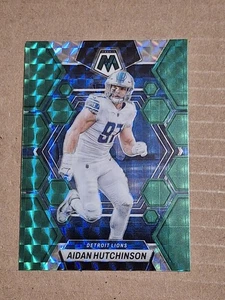2023 AIDAN HUTCHINSON PANINI MOSAIC GREEN PRIZM CARD #188 DETROIT LIONS MICHIGAN - Picture 1 of 2