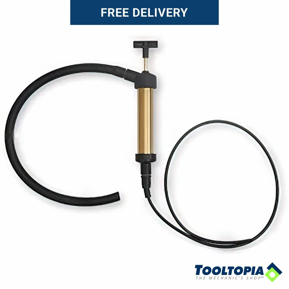 GROZ Brass & Neoprene Hand Sump Pump with 2 Hoses GRHP1