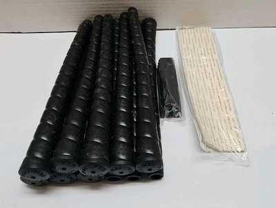 11 Piece New Tacki Mac Midsize Pro Tour Black Wrap Round Grip MID SIZE Grips  - Image 1 of 2