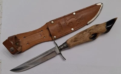 Vintage Edge Mark Brand Deer Foot #465  Fixed Blade Knife; Solingen Germany - Image 1 of 4
