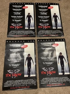 4 Lot Vintage 1994 The Crow Händler VHS Veröffentlichung Filmplakat Brandon Lee Schaden - Bild 1 von 21