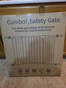 29.7-46" Baby Gate for Stairs, Toddler Safety Essentials for the House Cumbor - Picture 1 of 7
