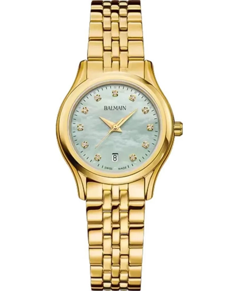 BALMAIN 女士模拟石英休闲手表经典礼服防水豪华瑞士 F — 第 1/1 张图片