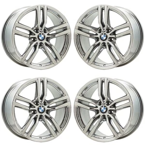 19" BMW X6 series Bright Chrome wheels rims Factory OEM set 86264 86263 EXCHANGE - Picture 1 of 8