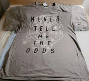 STAR WARS Boy's A New Hope Never Tell Odds Millennium Falcon T-Shirt YXL / M - Picture 1 of 6