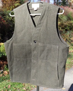 Filson Garment Mackinaw 100% Virgin Wool Vest Forest Green - Picture 1 of 17