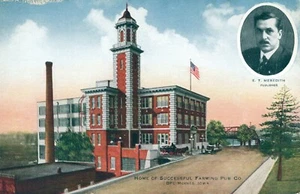 Des Moines Iowa Home of Sucessful Farming Publication Company Postcard - Picture 1 of 2