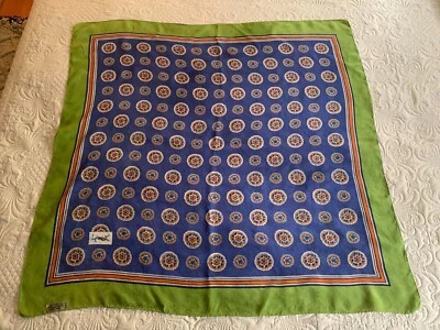 Bufanda de seda vintage C1960 Yves St. Laurent mediados de siglo multicolor 34" cuadrados Francia Foto 1 de 4