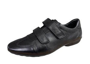 Scarpe Sneakers a strappo Geox U James pelle nera SCONTO - Picture 1 of 4