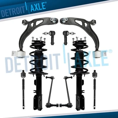 Front Struts Control Arms Sway Bars Tie Rods for 2011 - 2013 Ford Explorer AWD - Image 1 of 4